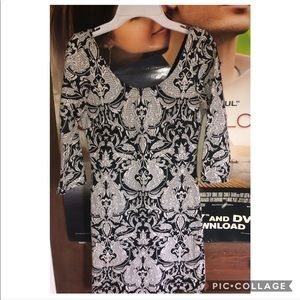 Black and White Patterned Dress